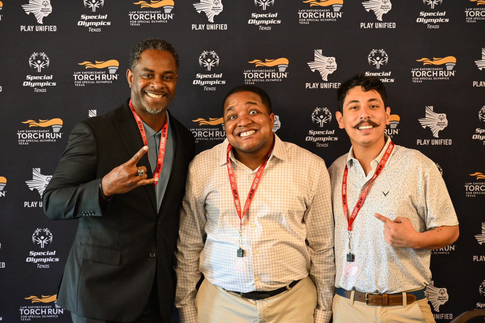 Rodrick Walker with Special Olympics Texas athletes at Play Unified