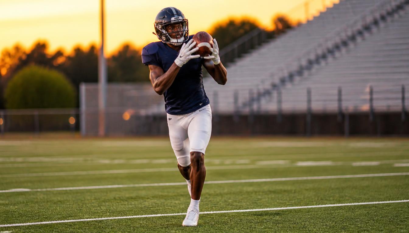 A wide receiver exploding off the line to run a crisp route